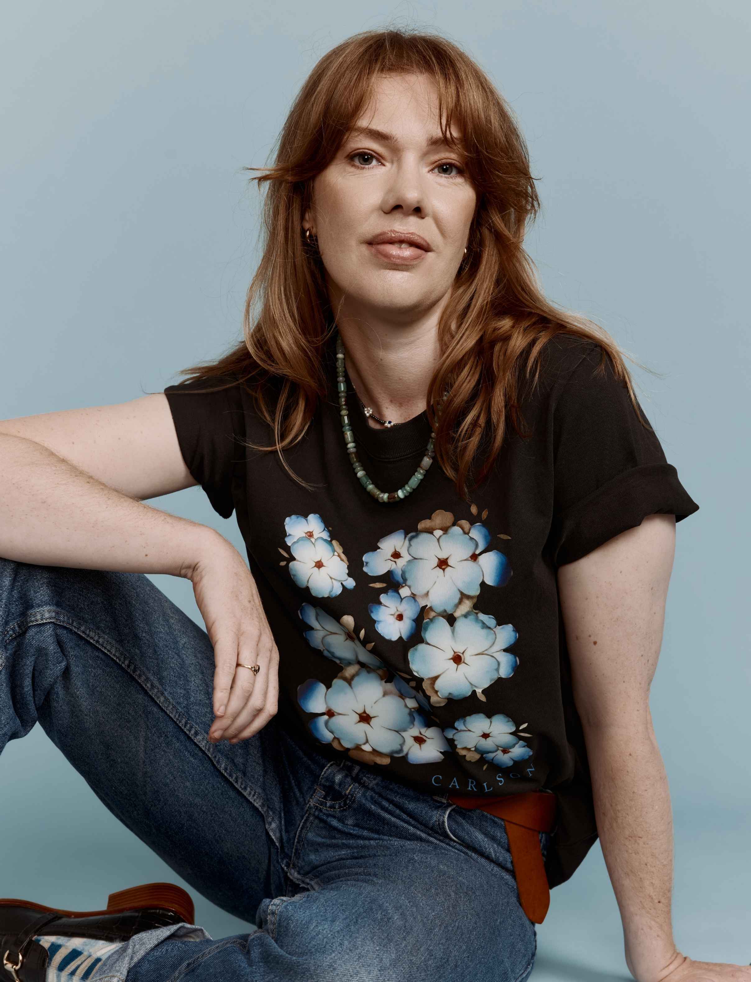 Carlson Women's Heavy Faded Black Tee